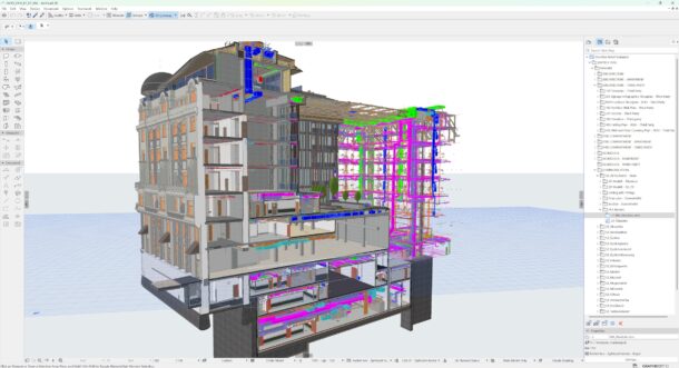 Archicad was the BIM platform for the project. 